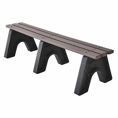 Outdoor Bench 72 in L 16 in H Gry