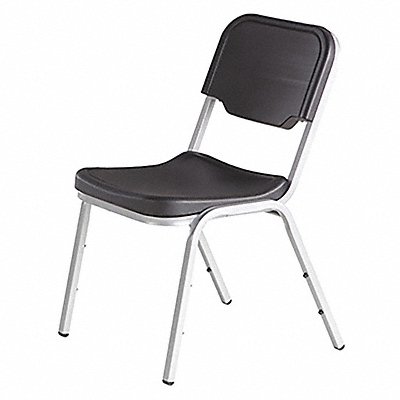 Stacking Chair 10-5/8in.Back H Black PK4