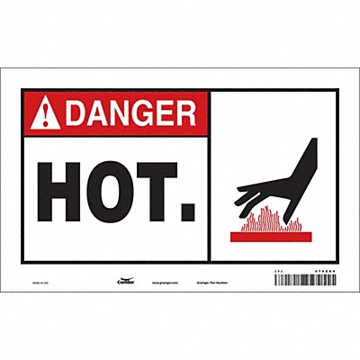 Danger Sign 12 Wx7-1/2 H 0.004 Thick