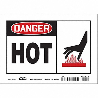 Danger Sign 7 W x 5 H 0.004 Thickness
