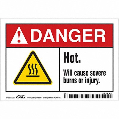 Danger Sign 5 W x 3-1/2 H 0.004 Thick