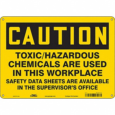 Chemical Sign 14 W 10 H 0.032 Thick