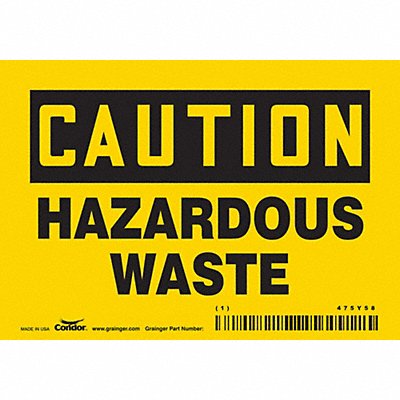 Chemical Sign 5 W 3-1/2 H 0.004 Thick