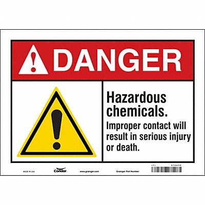 Chemical Sign 14 W 10 H 0.004 Thick