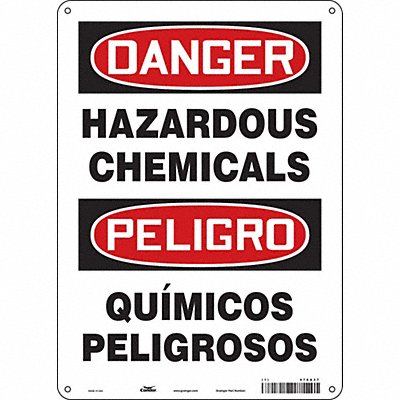 Chemical Sign 10 W 14 H 0.032 Thick