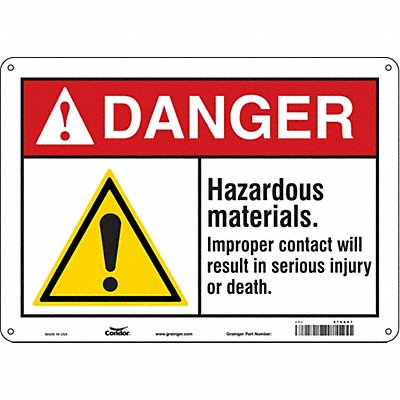 Chemical Sign 14 W 10 H 0.032 Thick