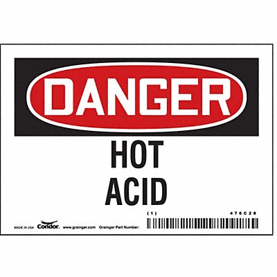 Chemical Sign 5 W 3-1/2 H 0.004 Thick