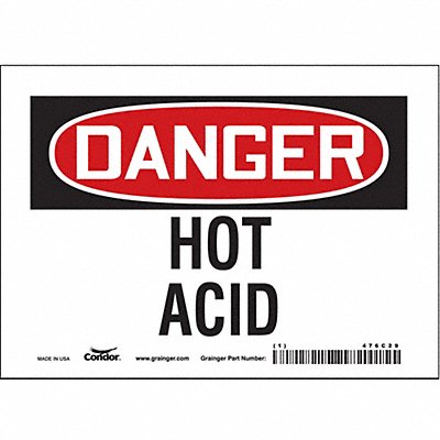 Chemical Sign 7 W 5 H 0.004 Thickness