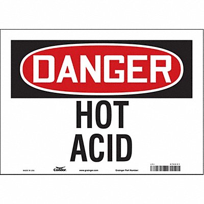 Chemical Sign 14 W 10 H 0.004 Thick