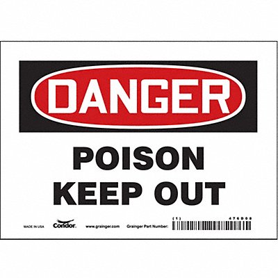 Chemical Sign 7 W 5 H 0.004 Thickness