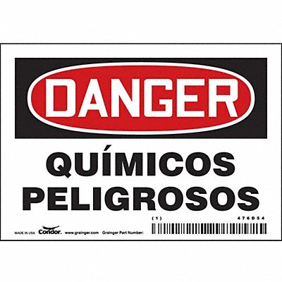 Chemical Sign 5 W 3-1/2 H 0.004 Thick