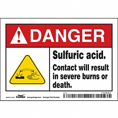 Chemical Sign 5 W 3-1/2 H 0.004 Thick