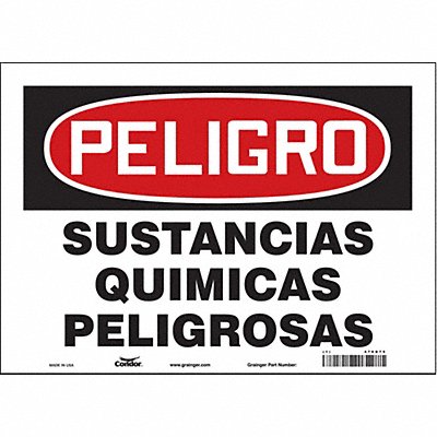 Chemical Sign 14 W 10 H 0.004 Thick