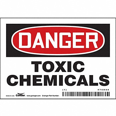 Chemical Sign 5 W 3-1/2 H 0.004 Thick