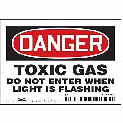 Chemical Sign 5 W 3-1/2 H 0.004 Thick