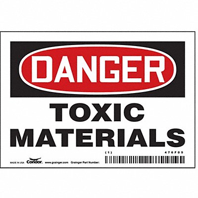 Chemical Sign 5 W 3-1/2 H 0.004 Thick