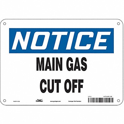 Chemical Sign 10 W 7 H 0.060 Thickness