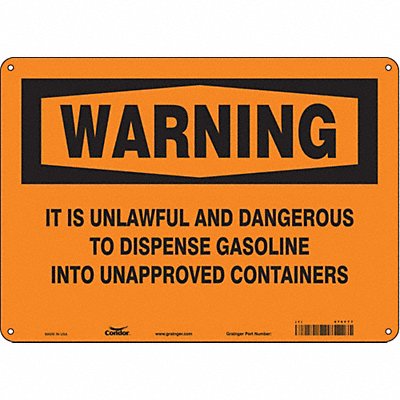 Chemical Sign 14 W 10 H 0.032 Thick