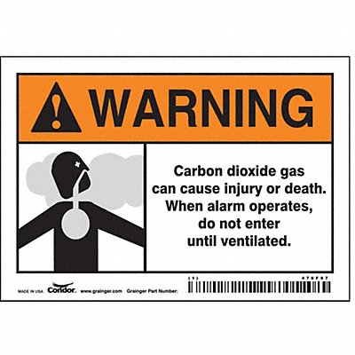 Chemical Sign 5 W 3-1/2 H 0.004 Thick