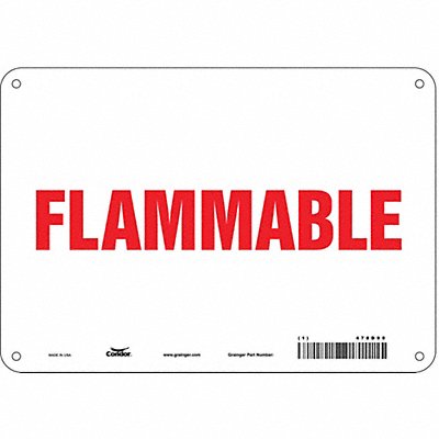 Danger Sign 10 Wx7 H 0.032 Thickness