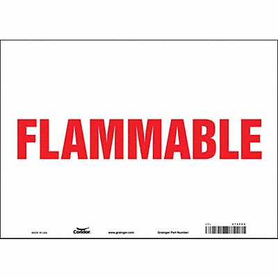 Danger Sign 14 Wx10 H 0.004 Thickness