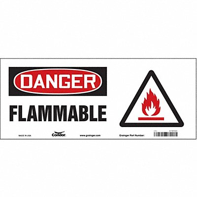 Danger Sign 17 Wx7 H 0.004 Thickness