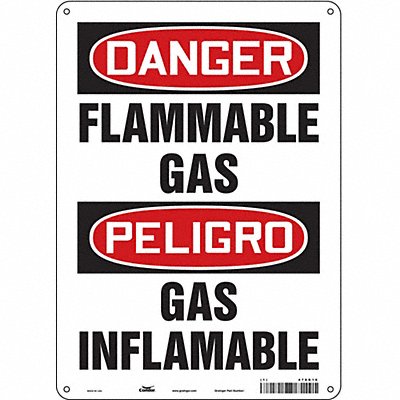 Danger Sign 10 Wx14 H 0.032 Thickness