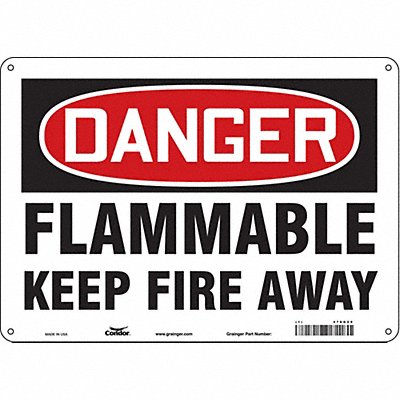 Danger Sign 14 Wx10 H 0.055 Thickness