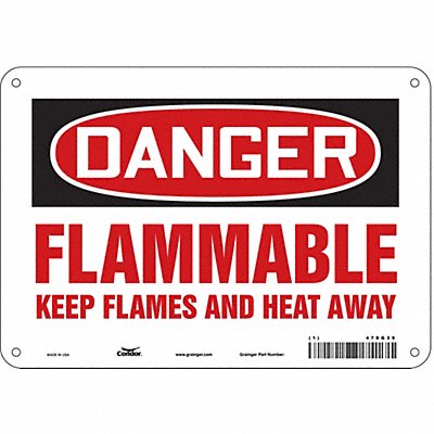 Danger Sign 10 Wx7 H 0.032 Thickness