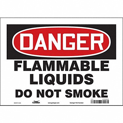 Danger Sign 14 Wx10 H 0.004 Thickness