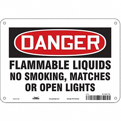 Danger Sign 10 Wx7 H 0.055 Thickness