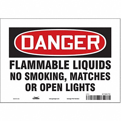 Danger Sign 10 Wx7 H 0.004 Thickness