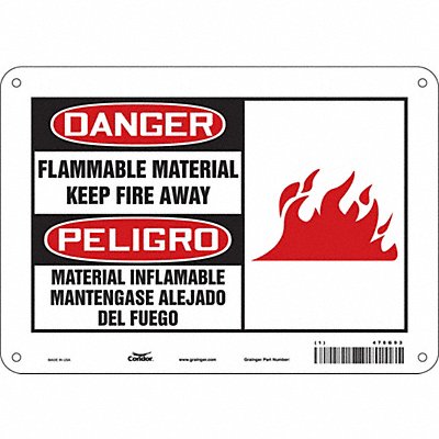 Danger Sign 10 Wx7 H 0.032 Thickness