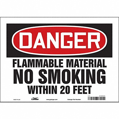 Danger Sign 14 Wx10 H 0.004 Thickness