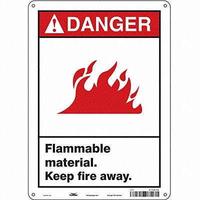 Danger Sign 10 Wx14 H 0.032 Thickness