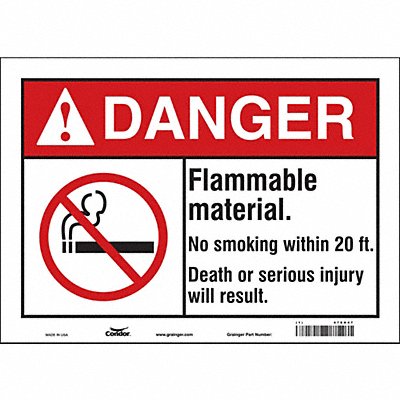 Danger Sign 14 Wx10 H 0.004 Thickness