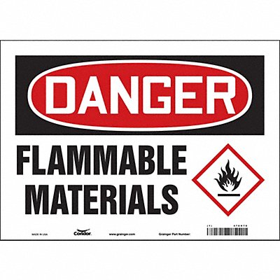 Danger Sign 14 Wx10 H 0.004 Thickness