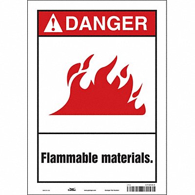 Danger Sign 10 Wx14 H 0.004 Thickness