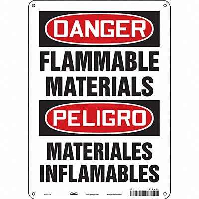 Danger Sign 10 Wx14 H 0.032 Thickness