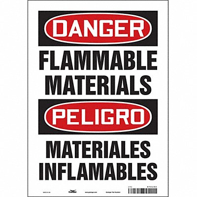 Danger Sign 10 Wx14 H 0.004 Thickness