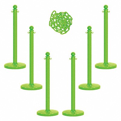Barrier Post Kit 40 H Safety Green (71114-6)