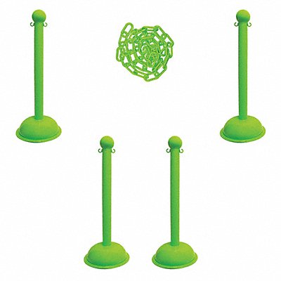 Barrier Post Kit 41 H Safety Green (71314-4)