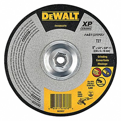 Abrasive Cut-Off Wheel 9 Wheel dia. (DWA8933FH)