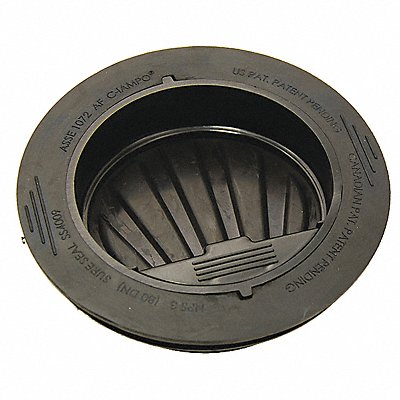 Drain 4 in Pipe dia. Black Trap Seal