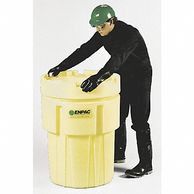 Salvage Drum Screw Lid 65 gal. Yellow