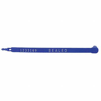 Lock Seal 7-1/2 x 1/4 In HDPE Blue PK100