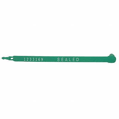 Lock Seal 7-1/2 x 1/4In HDPE Green PK100
