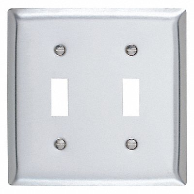 Toggle Wall Plate Brushed Finish Silver