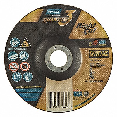 Abrasive Cut-Off Wheel 6 Dia 36 Grit (66252838466)