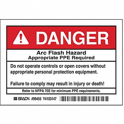 Arc Flash Protection Label PK5